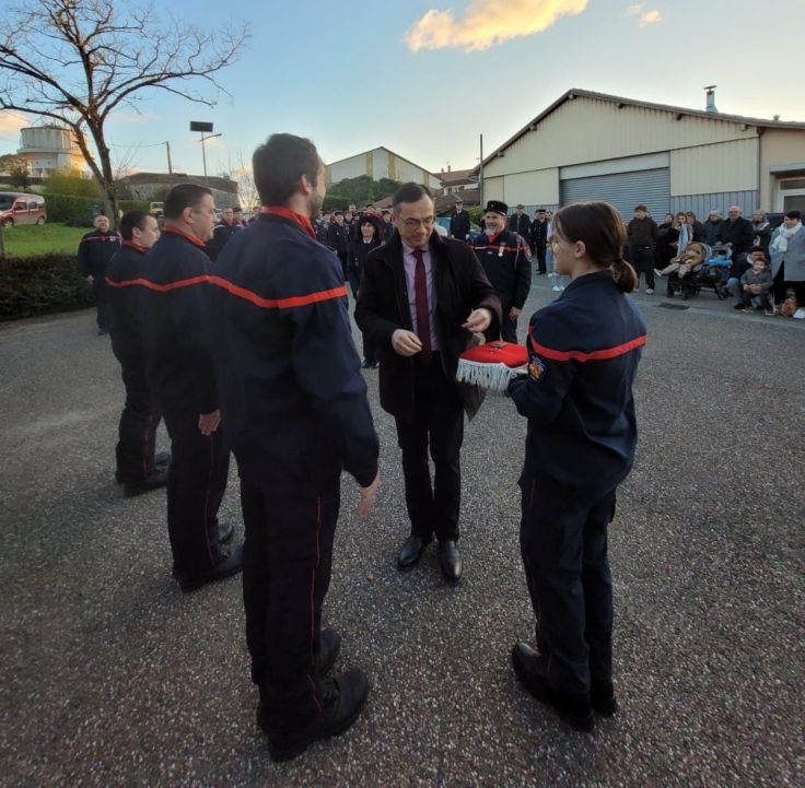 Première Sainte-Barbe pour les nouveaux jeunes sapeurs-pompiers de&nbsp;Laplume